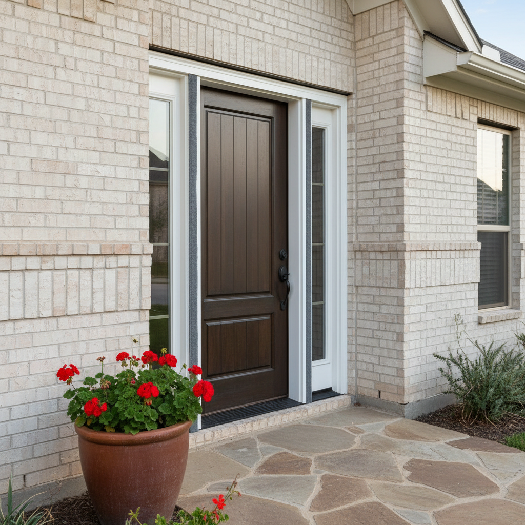 Rebuilt exterior door frame in Plano TX